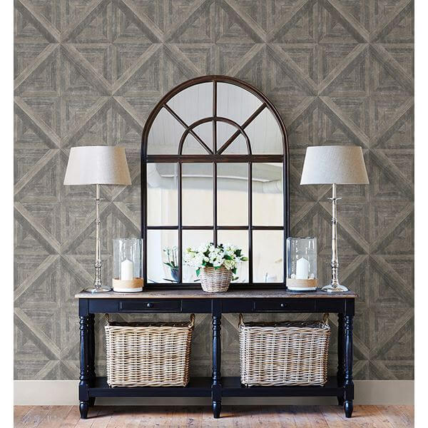 Carriage House Taupe Wood Wallpaper - York Wallcoverings - 2540-24018 - York Wallcoverings Wallpaper