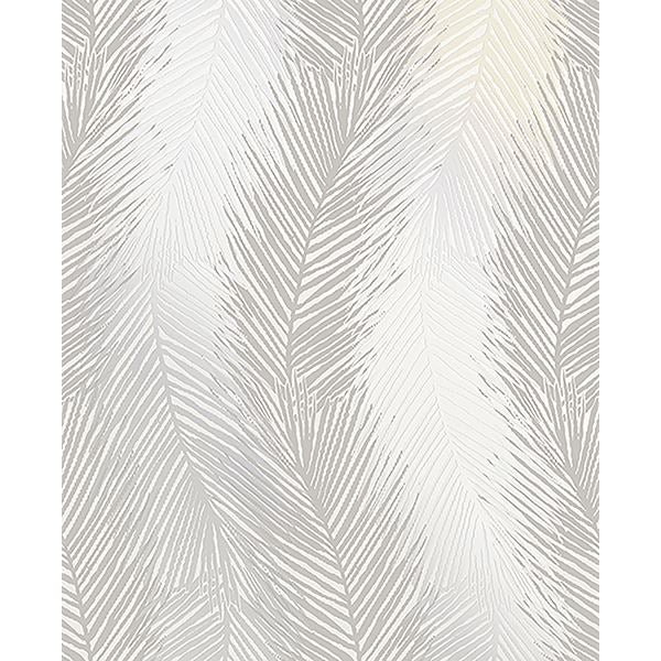 Picture of Wheaton Silver Leaf Wave Wallpaper