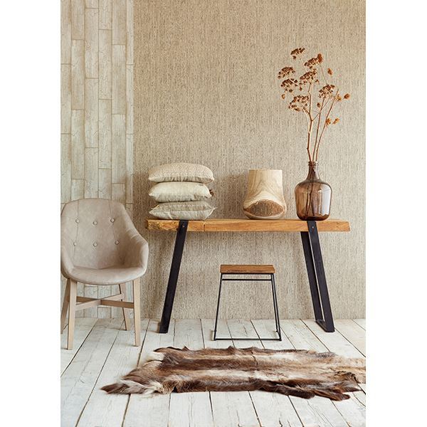 Malevich LightBrown Bark Wallpaper - Brewster Wallcovering