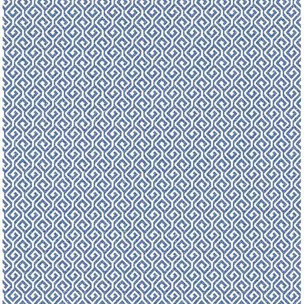 Sete Denim Greek Key Wallpaper - York Wallcoverings - 2744-24103