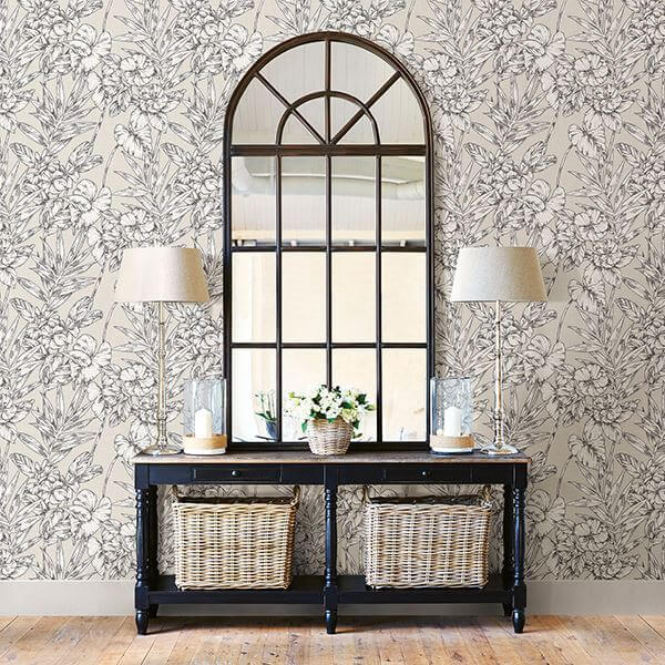 Fiji Beige Floral Wallpaper - York Wallcoverings - 2744-24104 - York Wallcoverings Wallpaper