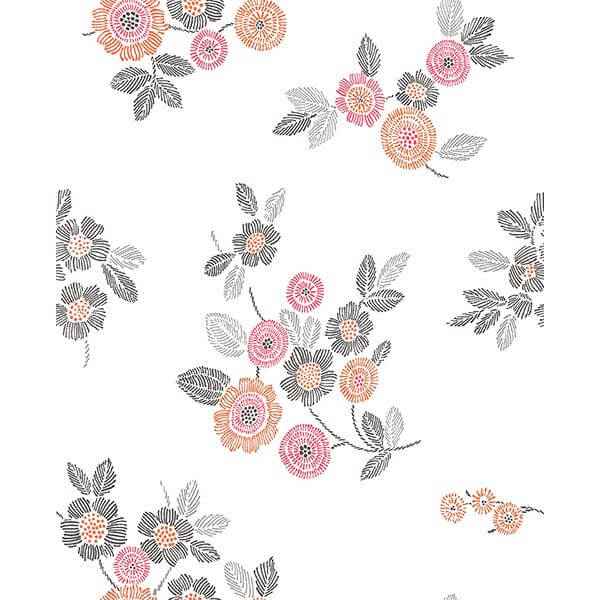 Malaga Pink Floral Wallpaper - York Wallcoverings - 2744-24128