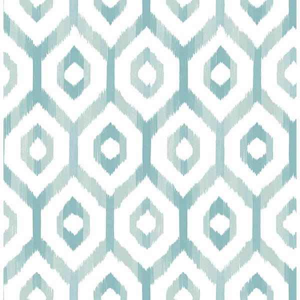 Lucia Teal Diamond Wallpaper - York Wallcoverings - 2744-24142