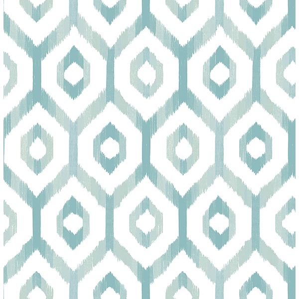 Picture of Lucia Teal Diamond Wallpaper