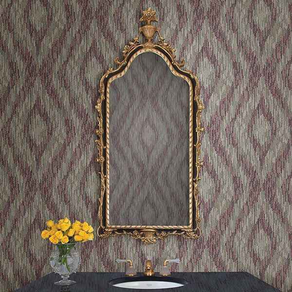 Ethereal Purple Ogee Wallpaper - York Wallcoverings - 2763-24218 - York Wallcoverings Wallpaper