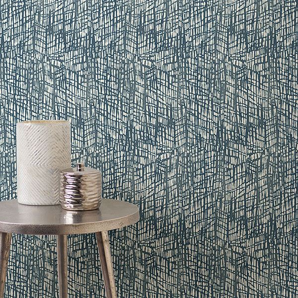 Shimmer Blue Abstract Texture Wallpaper  | Brewster Wallcovering - The WorkRm