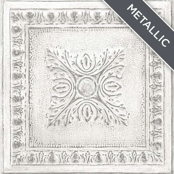 Reclaimed Tin Peel & Stick Wallpaper - York Wallcoverings - NU2495 - York Wallcoverings Wallpaper