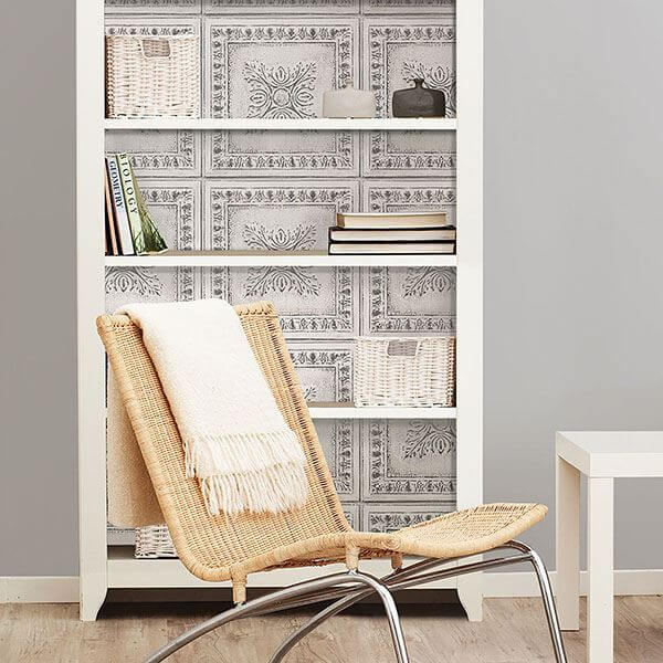 Reclaimed Tin Peel & Stick Wallpaper - York Wallcoverings - NU2495 - York Wallcoverings Wallpaper