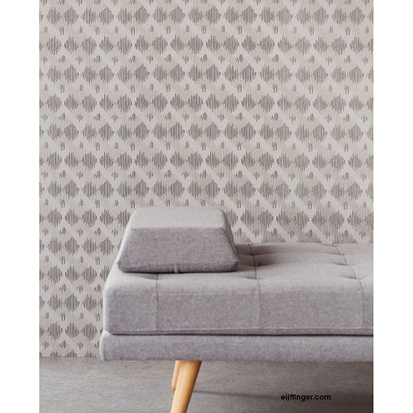 Geometric Grey Bechar Wallpaper - Brewster Wallcovering