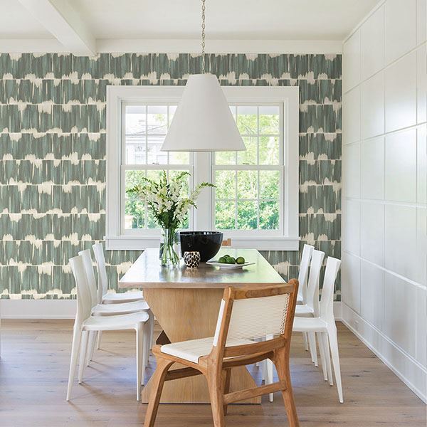 Serendipity Teal Shibori Wallpaper  | Brewster Wallcovering - The WorkRm