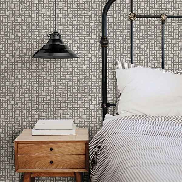 Bento Grey Geometric Wallpaper - York Wallcoverings - 2764-24341
