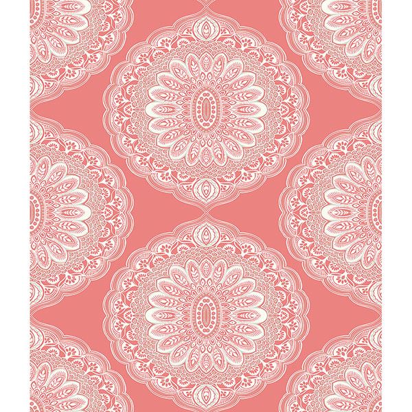 Picture of Bolinas Coral Medallion Wallpaper