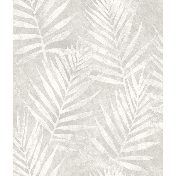 Brewster Wallcovering-Amador Silver Palm Wallpaper