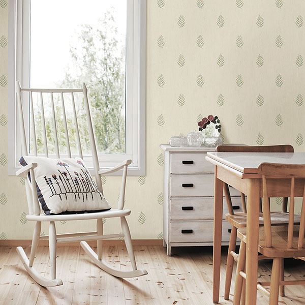 Vista Olive Leaf Wallpaper - Brewster Wallcovering