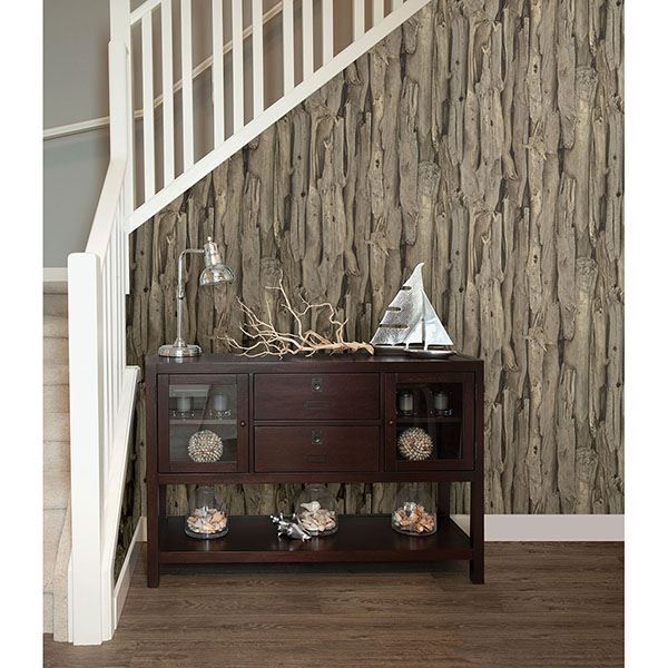 Olympic Brown Driftwood Wallpaper  | Brewster Wallcovering - The WorkRm