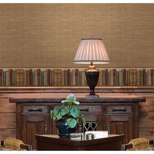 Hartman Red Faux Grasscloth Wallpaper  | Brewster Wallcovering