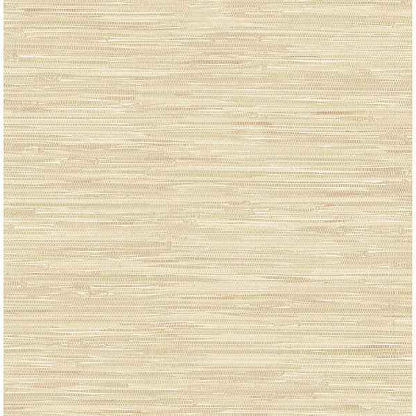 Maytal Light Yellow Faux Grasscloth Wallpaper - York Wallcoverings - 2767-22267