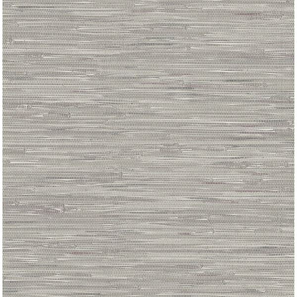 Picture of Maytal Grey Faux Grasscloth Wallpaper