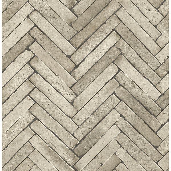 Brewster Wallcovering-Arrow Neutral Diagonal Slate Wallpaper