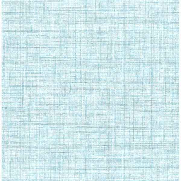 Tuckernuck Aqua Linen Wallpaper - York Wallcoverings - 2767-24276