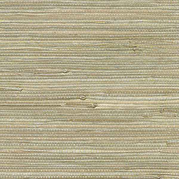 Iriga Platinum Grasscloth Wallpaper - York Wallcoverings - 2732-80002