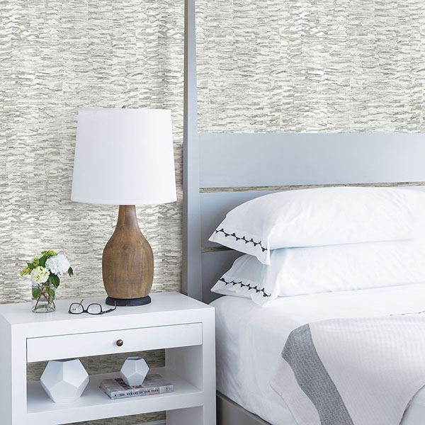 Nuance Grey Abstract Texture Wallpaper  | Brewster Wallcovering - The WorkRm