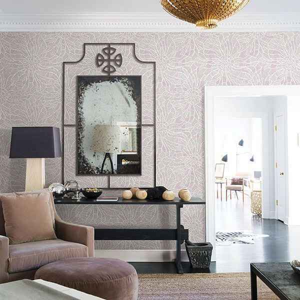 Daydream Purple Abstract Floral Wallpaper - York Wallcoverings - 2793-24719 - York Wallcoverings Wallpaper