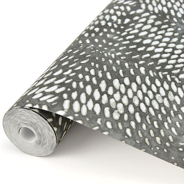 Ethos Pewter Abstract Wallpaper - Brewster Wallcovering