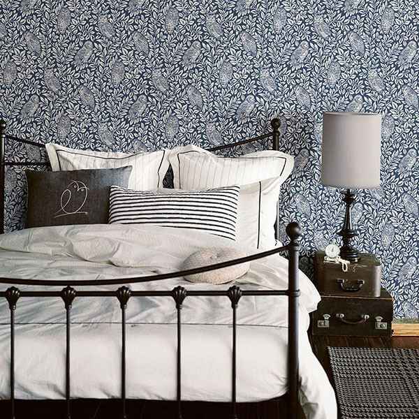 Parliament Navy Owl Wallpaper - York Wallcoverings - 3115-12412 - York Wallcoverings Wallpaper