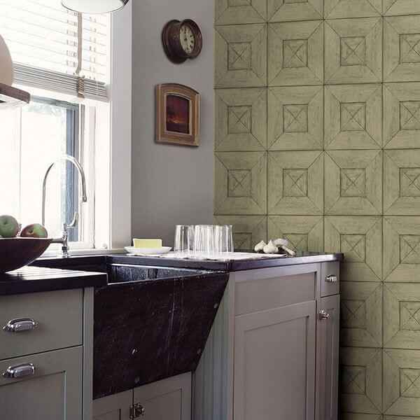 Avery Green Wood Wallpaper - York Wallcoverings - 3115-12452 - York Wallcoverings Wallpaper
