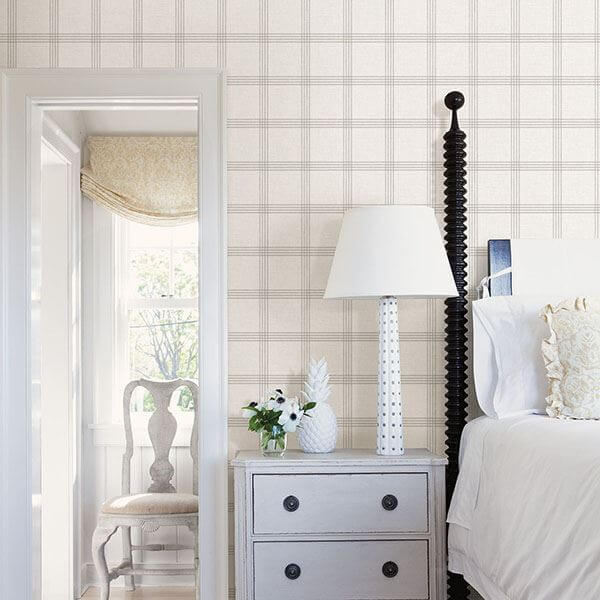twain-dove-plaid-wallpaper-york-wallcoverings-3115-24478 - York Wallcoverings Wallpaper