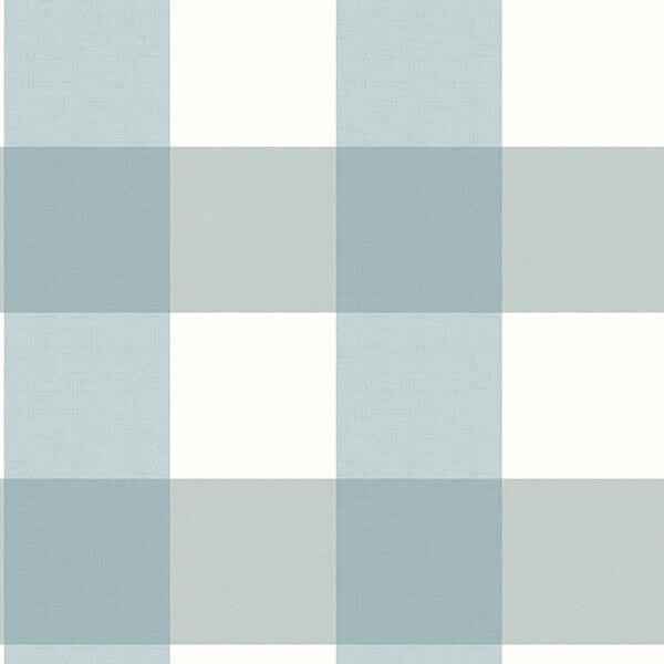 Amos Teal Gingham Wallpaper - York Wallcoverings - 3115-12535 - York Wallcoverings Wallpaper