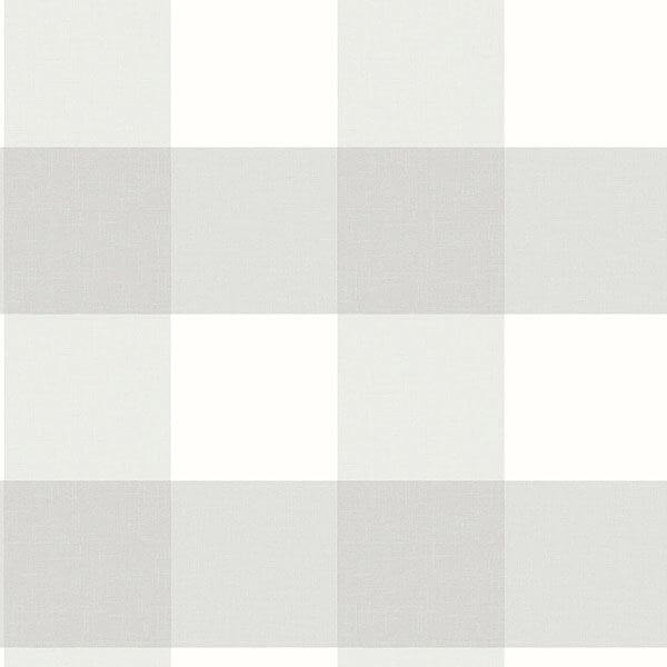 amos-light-grey-gingham-wallpaper-york-wallcoverings-3115-12531 - York Wallcoverings Papel pintado