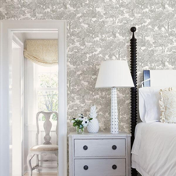 spinney-grey-toile-wallpaper-york-wallcoverings-3115-12541 - York Wallcoverings Wallpaper