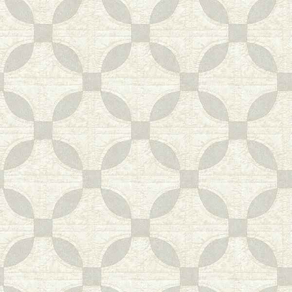 Justice Light Grey Quilt Wallpaper - York Wallcoverings - 3115-12473