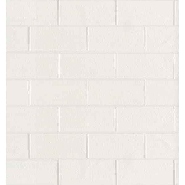 Barclays White Paintable Tile Wallpaper - York Wallcoverings - 2766-21399