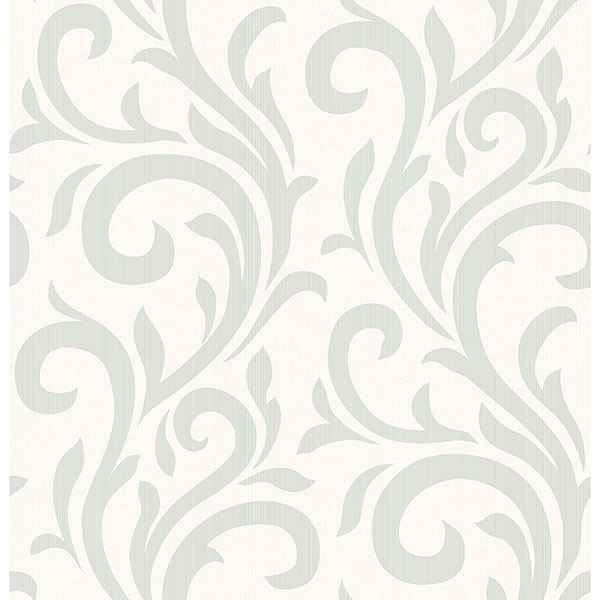 Bletilla Teal Scroll Wallpaper - York Wallcoverings - 2766-96549