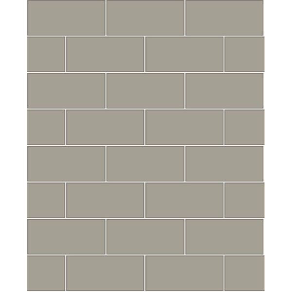 Picture of Parkway Grey Subway Tile Wallpaper