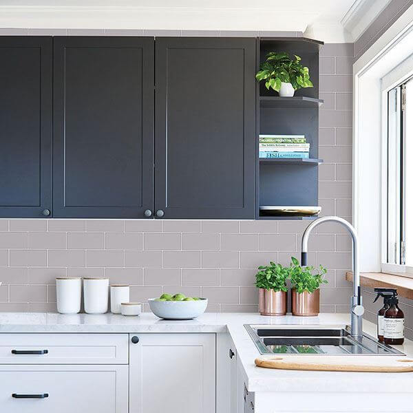 parkway-grey-subway-tile-wallpaper-york-wallcoverings-2766-23753 - York Wallcoverings Wallpaper