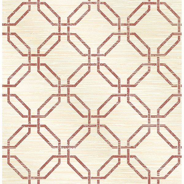 Phaius Burgundy Trellis Wallpaper - York Wallcoverings - 2766-24408 - York Wallcoverings Wallpaper