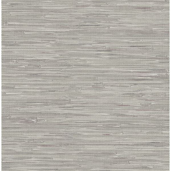 Picture of Poa Grey Faux Grasscloth Wallpaper