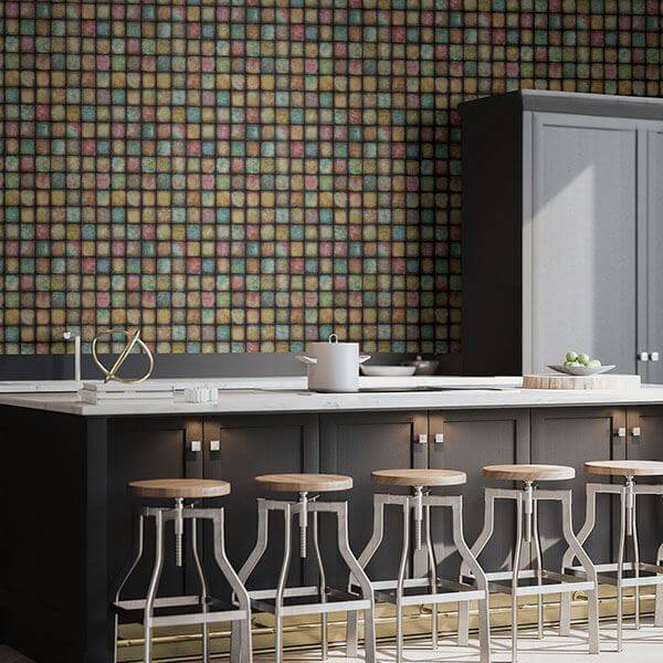 soucy-multicolor-tiles-wallpaper-york-wallcoverings-2766-24080 - York Wallcoverings Papel pintado