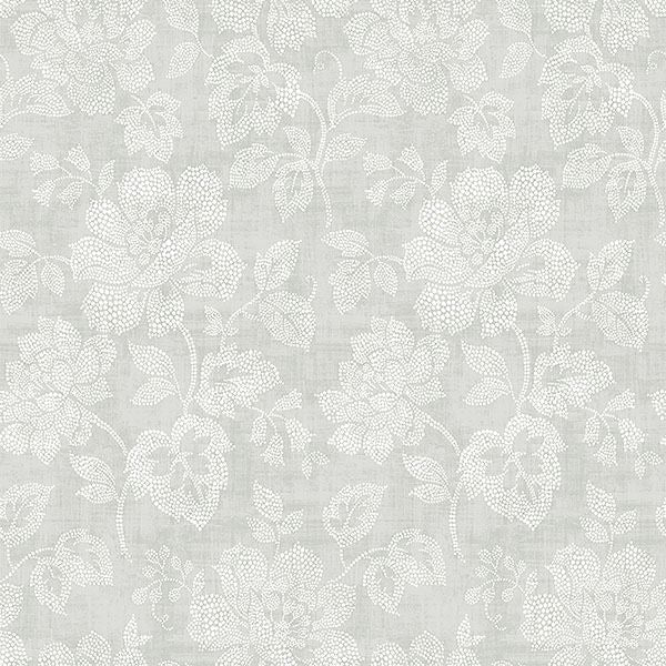 Picture of Tansy Light Grey Floral Scroll Wallpaper
