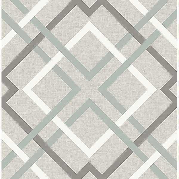 Tuvalu Taupe Plaid Wallpaper - York Wallcoverings - 2766-22649