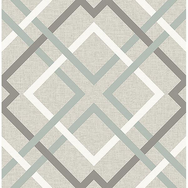 tuvalu-taupe-plaid-wallpaper-york-wallcoverings-2766-22649 - York Wallcoverings Papel pintado