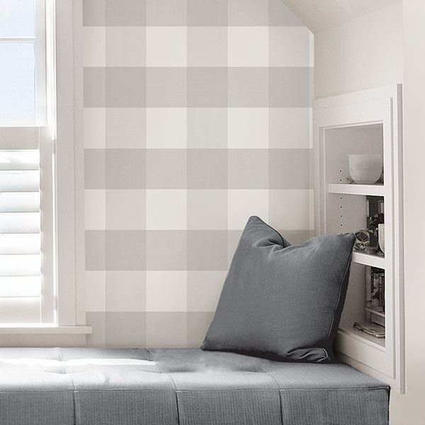 Farmhouse Plaid Peel & Stick Wallpaper - York Wallcoverings - NUS2691 - York Wallcoverings Wallpaper