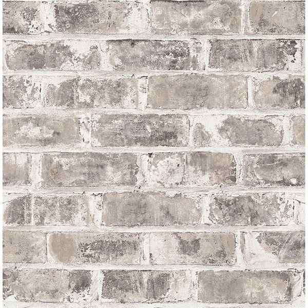 Jomax Grey Warehouse Brick Wallpaper - York Wallcoverings - UW24761 - York Wallcoverings Wallpaper