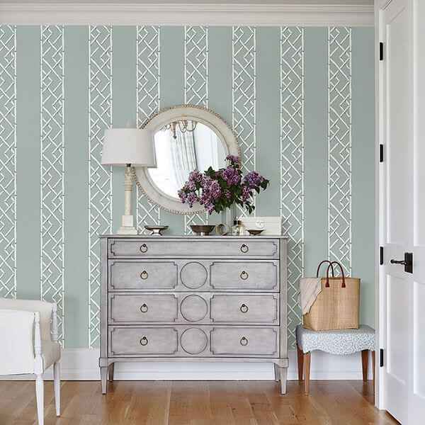 Aqua Latticework Wallpaper - York Wallcoverings - 2785-24806 - York Wallcoverings Wallpaper