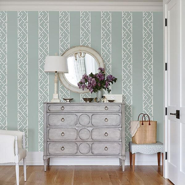 aqua-latticework-wallpaper-york-wallcoverings-2785-24806 - York Wallcoverings Wallpaper