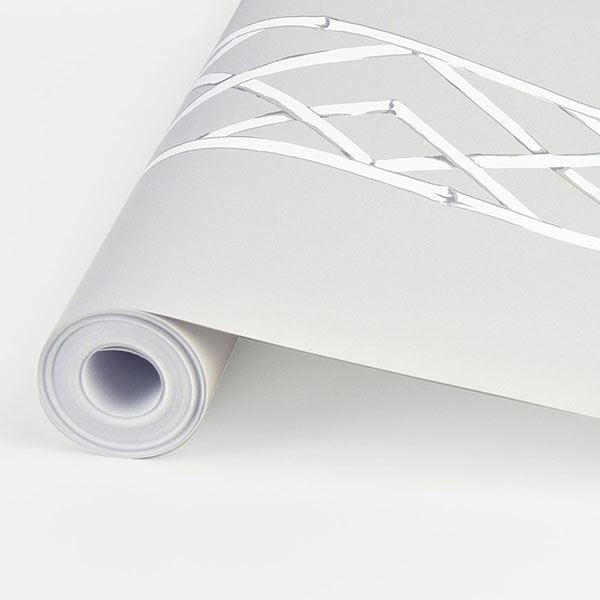 Latticework Platinum Wallpaper by Sarah Richardson  | Brewster Wallcovering